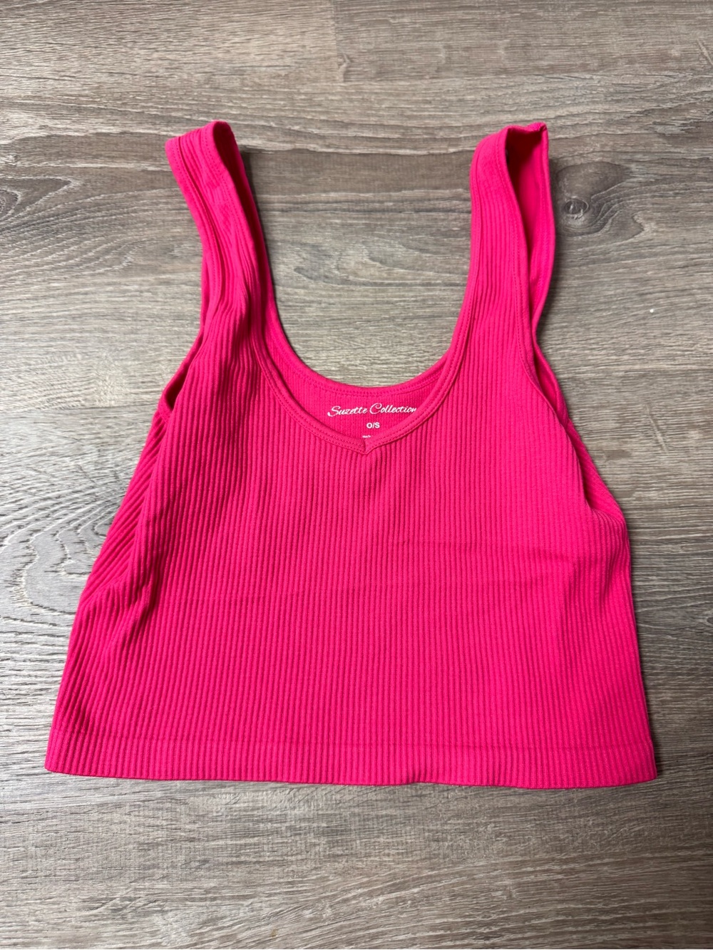 Suzette Collection Hot Pink Ribbed Tank